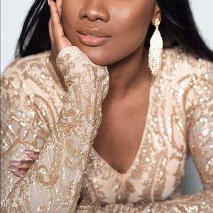 Gold Sequins Dress Size S